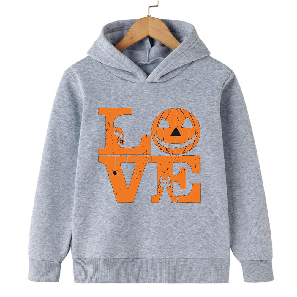 2025 Halloween Street Trend Children Hooded Sweatshirt Boy Girl Autumn and Winter Daily Outdoor Leisure Warm Fashion Sportswear