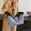 Denim bag women's large-capacity casual versatile shoulder bag class commuter tote bag