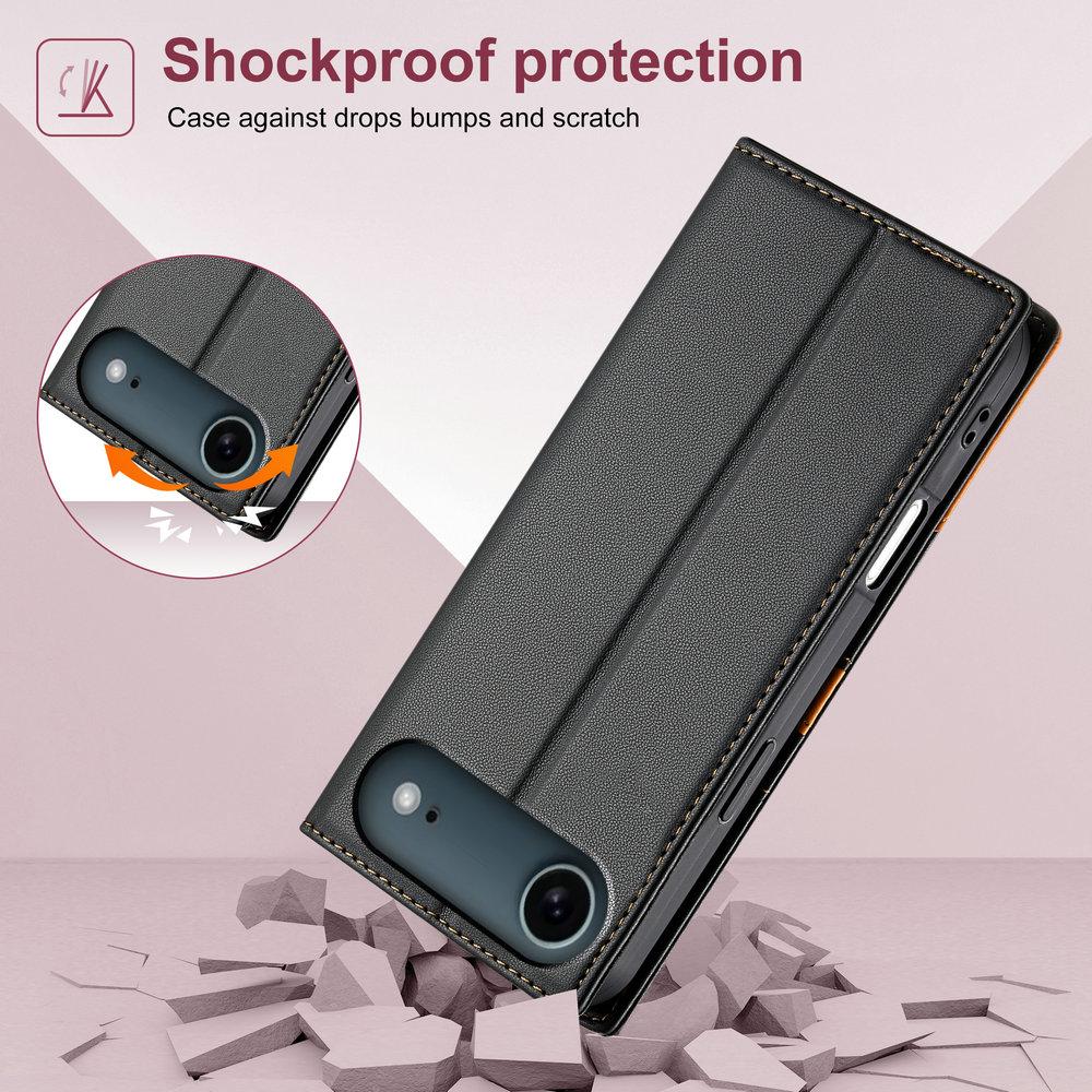 For iPhone17 Pro Max 5G Flip Case Leather 360 Protect RFID Wallet Etui iPhone 17 Pro Max Case Magnetic Book Armor iPhone Air
