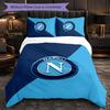 Biancheria da Letto a Tema Napoli FC Set 3 Pezzi Copripiumino Biancheria da Letto Decorativa Per Camera Adolescenti Decorazione Casa