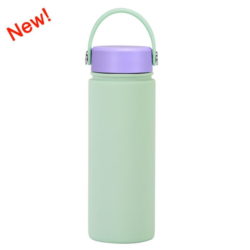 550ml Stainless Steel Vacuum Insulated Travel Mug With Wide Mouth Carry Strap - Outdoor Sports Water Bottle Gym Hiking