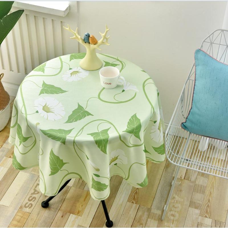 Proud Rose Waterproof Tablecloth Printed Round Table Cover Tea Table Cloth for Wedding Party Home Dining Table Decor Wash-free