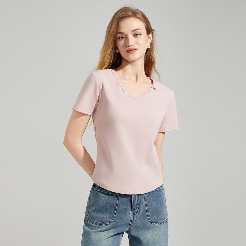 

Women s Simple V-Neck Short Sleeve T-Shirt F