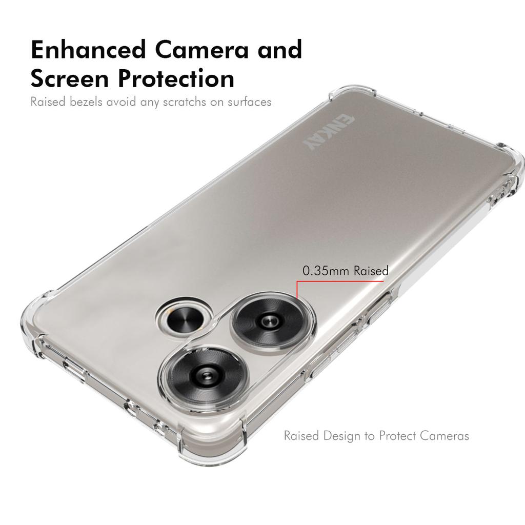 ENKAY HAT PRINCE For Xiaomi Redmi Turbo 3 5G/Poco F6 5G TPU Case Non-Slip Clear Phone Cover