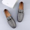 Fashion Genuine Leather Loafers for Men Handmade Casual Shoes Moccasins Breathable Sneakers Mens Driving Shoes Comfort Soft Dress Flats