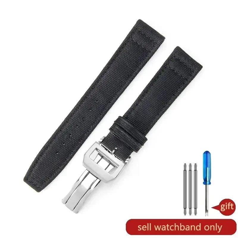 Captain Blue Citizen High Density Knitting Wrist for IWC Pilot Portugal Portofino Nylon Canvas Men 20mm 21mm 22mm Watch Strap
