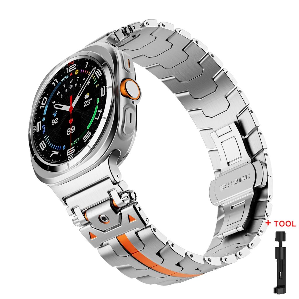 Stainless Steel Strap for Samsung Galaxy Watch Ultra 47mm Loop Band Bracelet for Galaxy Watch Ultra 47MM No Gaps Link Wristband