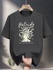 7,05 oz T-Shirt mit Print, kurzärmelig, aus 100 % reiner Baumwolle