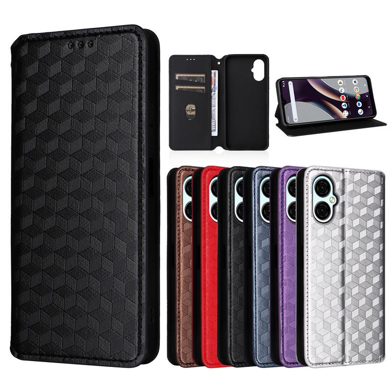 Compatible with BLU G53/G64: Leather Phone Case with Card Slot, Bracket, Magnetic Closure, Multi-Functional Protective Cover.