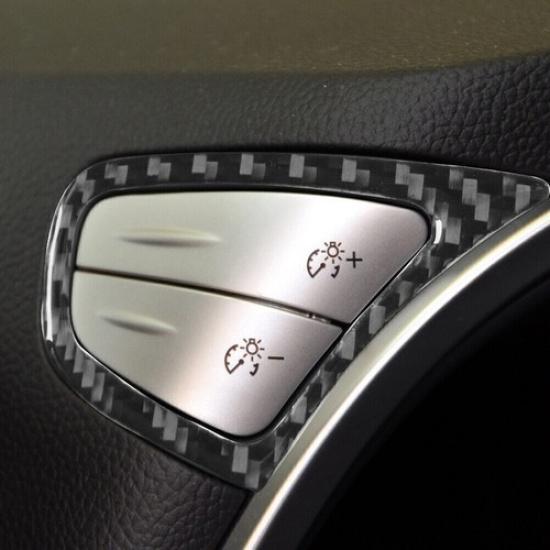 2Pcs Carbon Fiber Speedometer Upper Cover Trim For Infiniti FX35/37/50 QX70