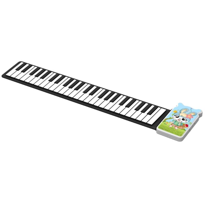 Roll Up Piano, 49 Key Multifunctional Electronic Piano Keyboard Foldable Hand Roll Out Piano, Educational Soft Keyboard