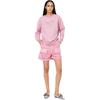 Loose Sweatshirt With Logo And Rhinestones Women Tops Pink 100534A1R8-N98