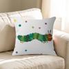 The Very Hungry Caterpillar Cute Pillow Covers Cartoon Sofa Decorative Home Double-Sided Printing Short Plush Cute Cushion Cover