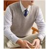 Men S V Neck Sleeveless Knit Sweater Vest For Middle Aged Dad