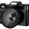 4K 48MP Digital Camera with Flip Screen & Wide-Angle Mirrorless LED