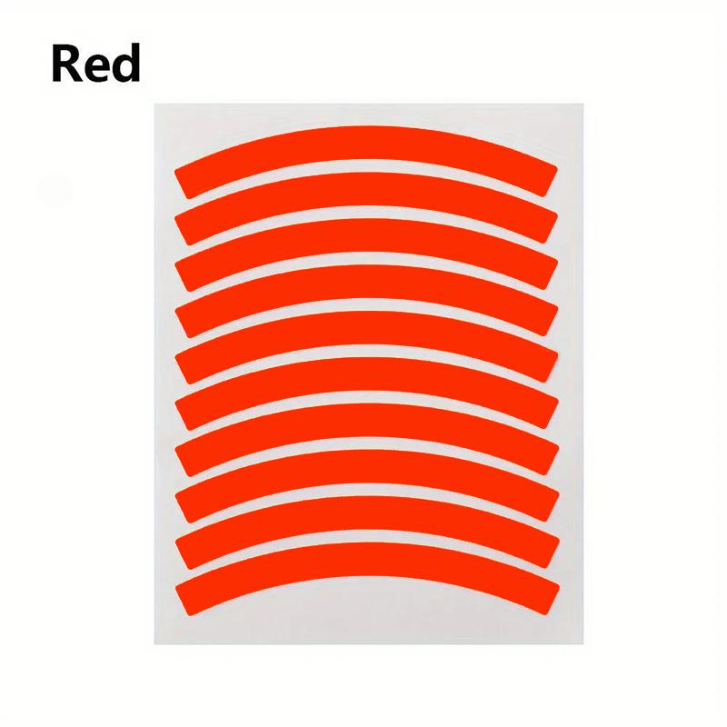 

10Pcs/pack Reflective Tire Sticker Safety Sticker Color Balance Bike Reflective Sticker Wheel Decal Bike Accessories красный