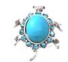 European & American Style Adjustable Turquoise Turtle Diamond Ring