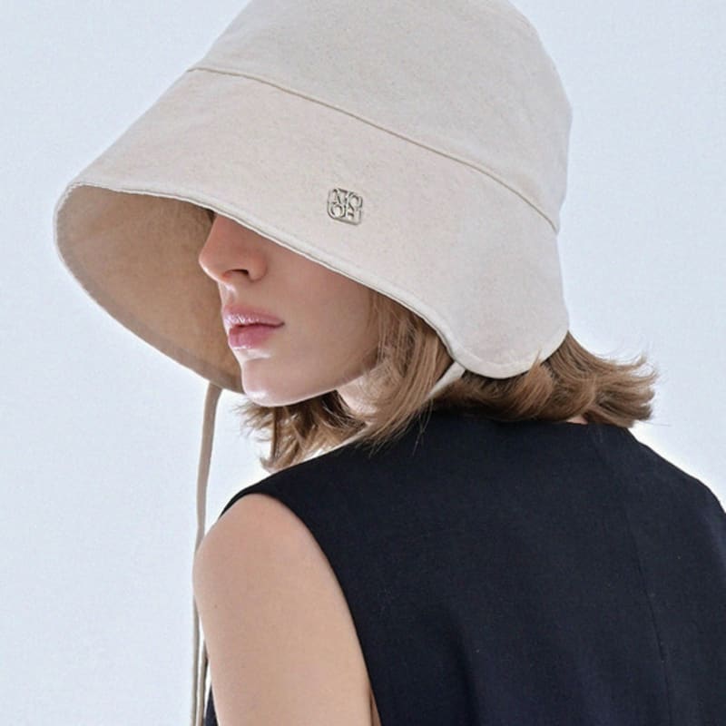 

MooiHead Льняная Хлопковая Шляпа-Боннет на Завязках_3 Цвета ivory