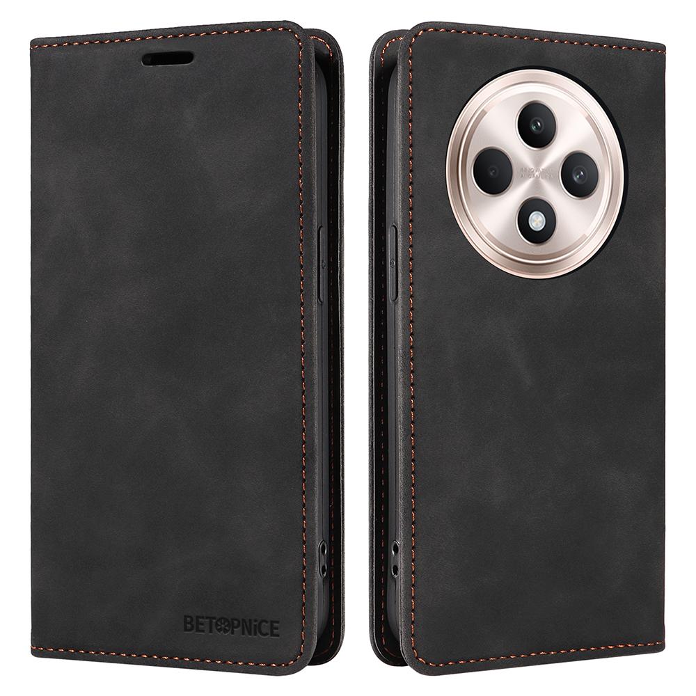 BETOPNICE 003 Dla Oppo Reno12 F 4G Etui Portfel Skórzany Pokrowiec na Telefon ze Stojakiem