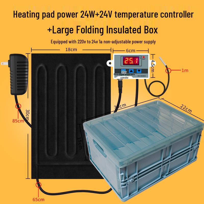 Parrot Chick Incubator with Heating Pad for Peony Fledgling Brooding