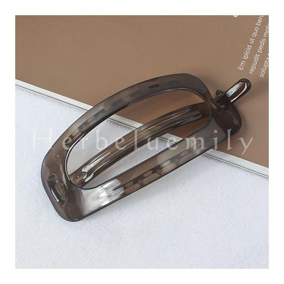 Herbeluemily Hair Clip Barrette - Nuance Gray, Simple & Stylish for All Hair Types, Approx. 11cm X 5cm (HM-0082-R02-GY)