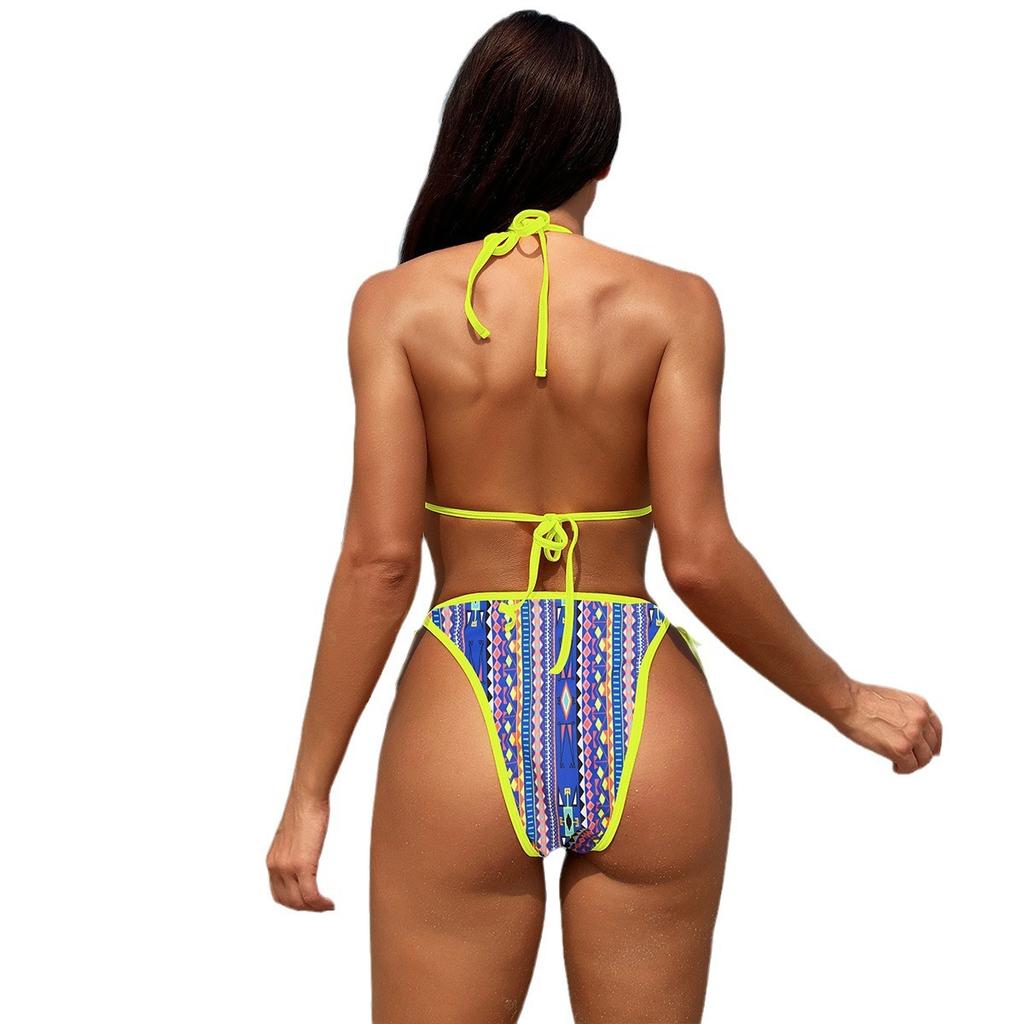 Vintage plážová dovolenka plavky plavky ženy bez chrbtovej trojhroté plavky hulu sexy bikiny jemné šitie v rôznych farbách plážové oblečenie