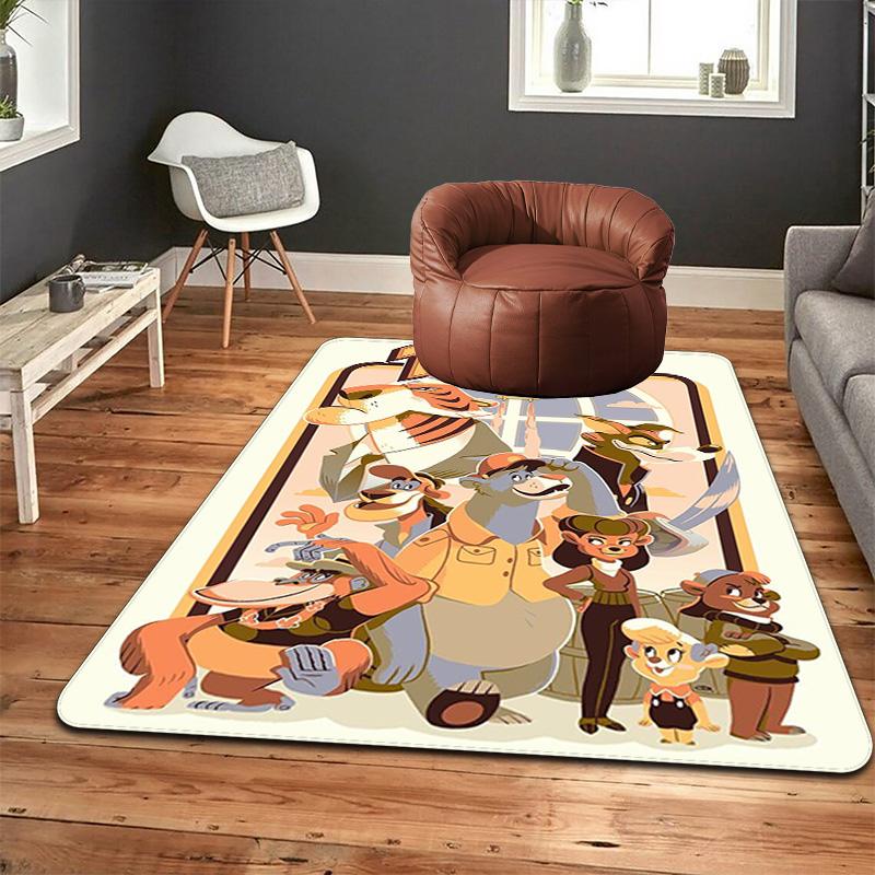 TaleSpin theme pattern design Rug Floor Mat for Living Room or Bedroom Soft and Comfortable Carpet a Gift for Birthday and Holiday.