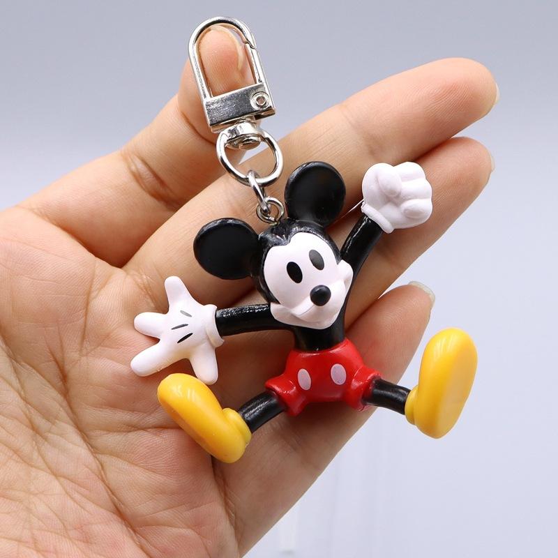 Cute Doll Anime Mickey Pluto Mickey Cartoon Car Keychain Backpack Decoration Pendant Christmas Toy Gift