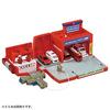 TAKARA TOMY "Tomica Pyupyu Fire Extinguishing! Work Transforming Fire Station" Miniature Car Toy, Unisex, Ages 3 and Up, Meets Toy Safety Standards, S