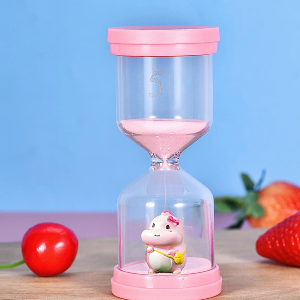 3/5/10/15/30 Mins Cartoon Sand Timer,Creative Plastic Hourglass Timer for Kids,Colorful Shatterproof Sand Clock for Game Timing