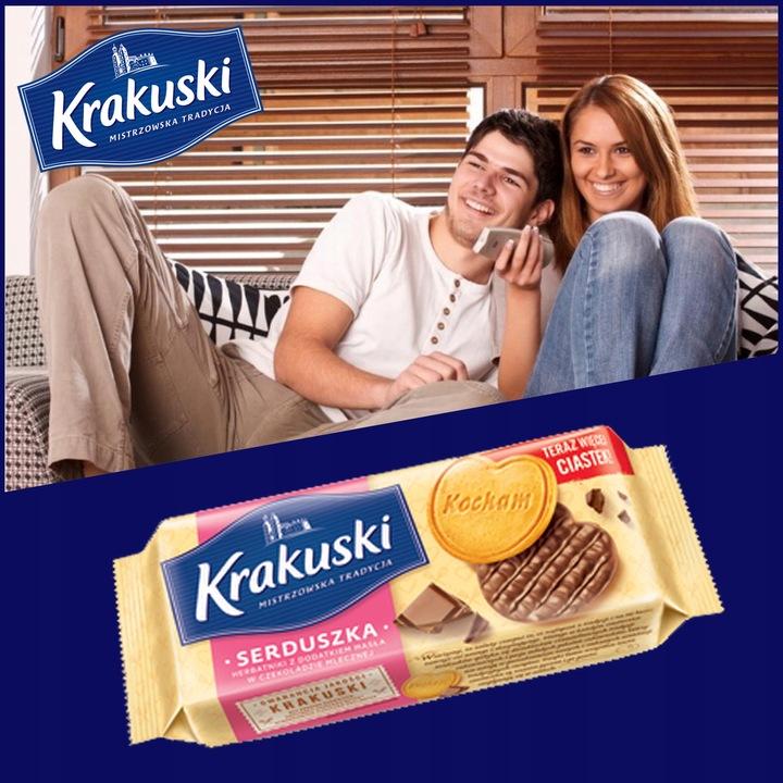 Pakiet Herbatniki Krakuski Serduszka W Czekoladzie 10X171G Bahlsen
