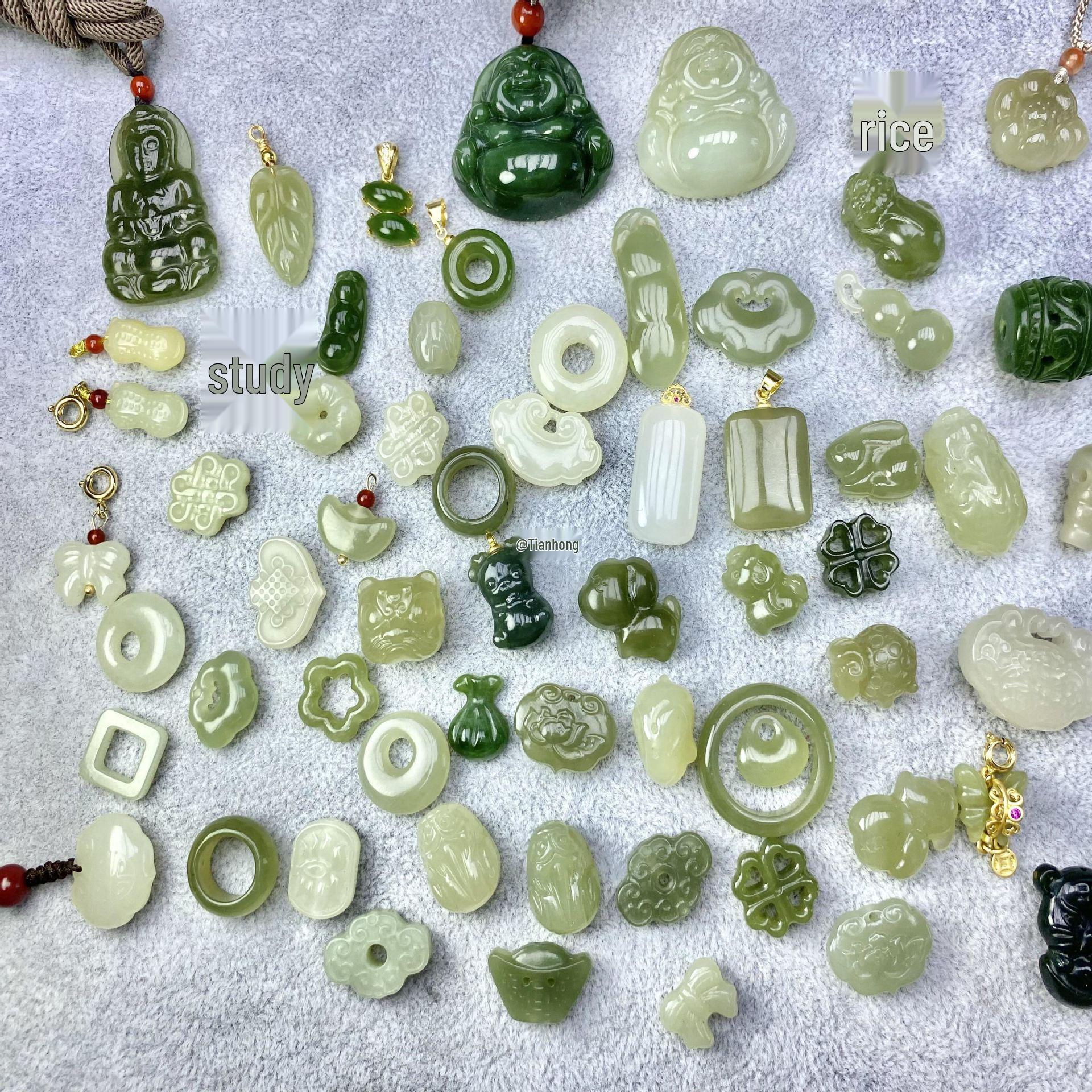 

Натуральные подвески и шармы из нефрита Хэтянь для мужчин и женщин Live Exclusive 1 - Non-Refundable