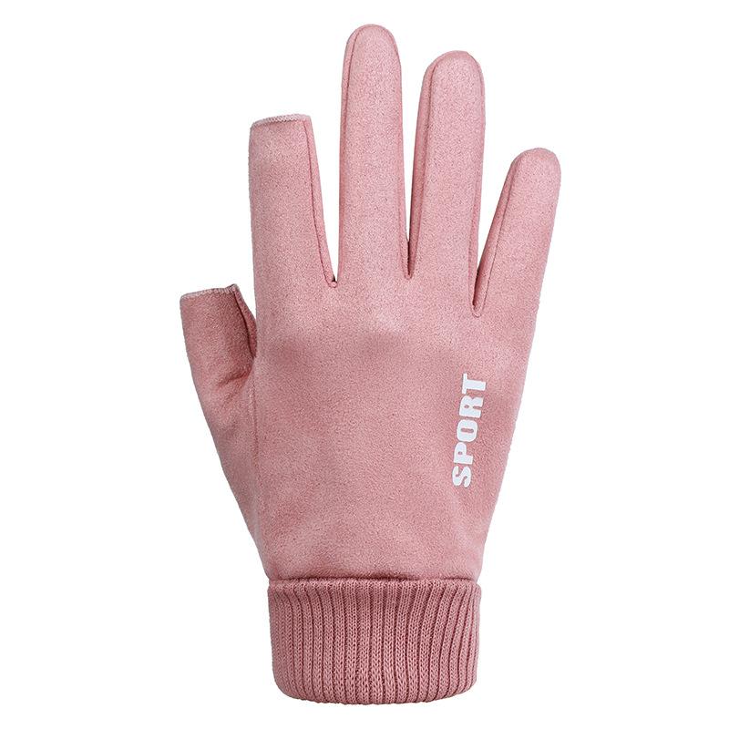 Herbst- und Winterhandschuhe für Damen und Herren Wildleder Paare Takeaway Radfahren Outdoor-Sport Plus Samt Touchscreen Warme Handschuhe