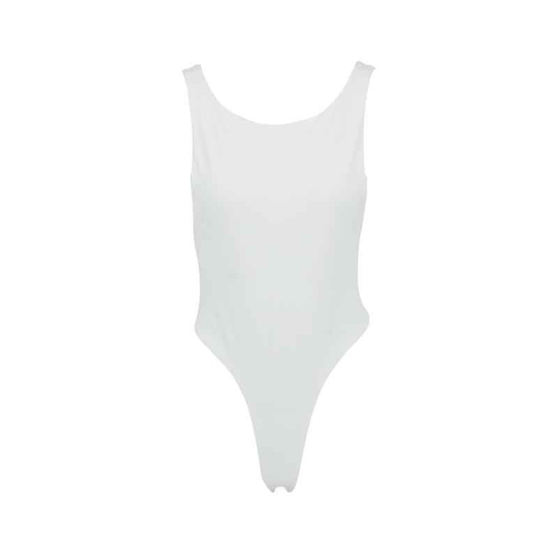 Fashion Sexy Solid Backless Bodysuits Women Elastic Chic Sleevesless Slim Party Rompers Female Streetwear Retro Beach New Bodysuits