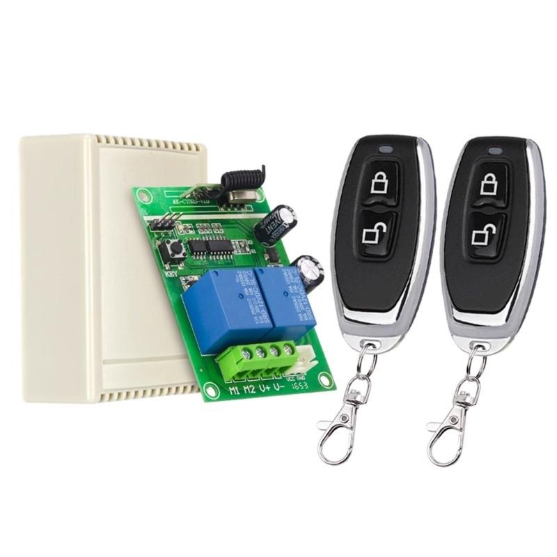 

12V Remote Control Switches Wireless Transceiver Module Intelligent DC12V 2CH Garage Door Gate Remote Controller Set 1