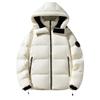 Piumino Uomo Invernale Piuma d'Anatra Bianca con Cappuccio Antivento Caldo Giacca Moda Coppia Versatile Top
