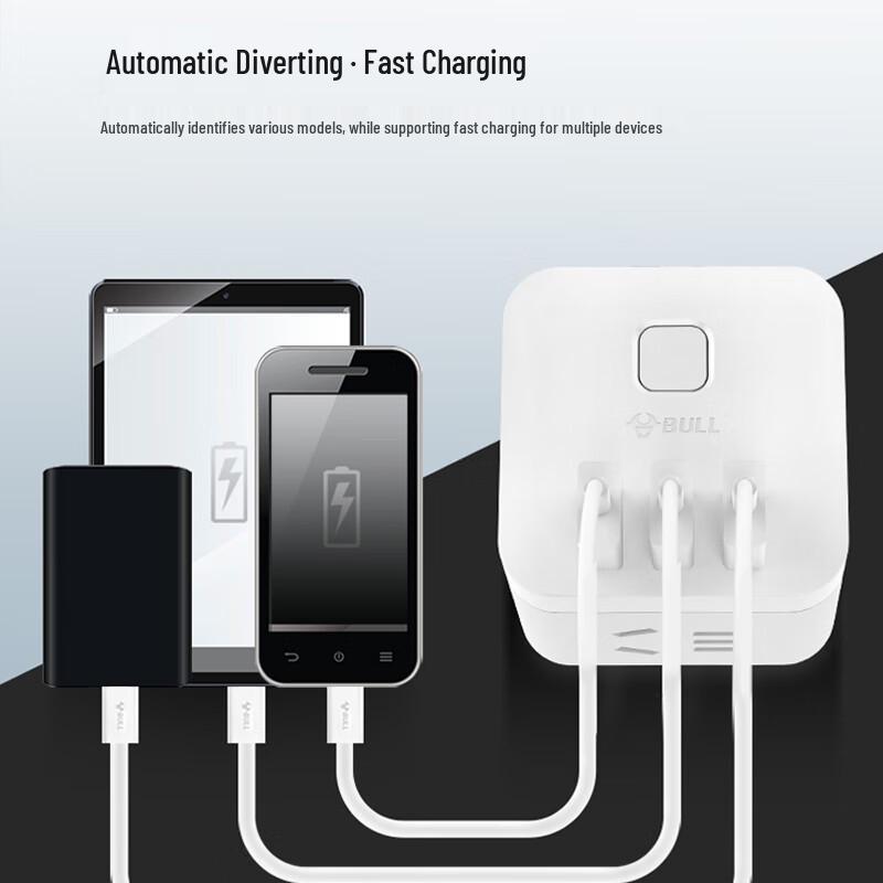 BULL Multi-functional Vertical Cube Power Strip with USB CN plug (adapter included)