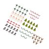240 PCS Christmas Glass Cup Card Easy To Use Cute Pattern Xmas Party Wine Glass Decoration Card for Christmas