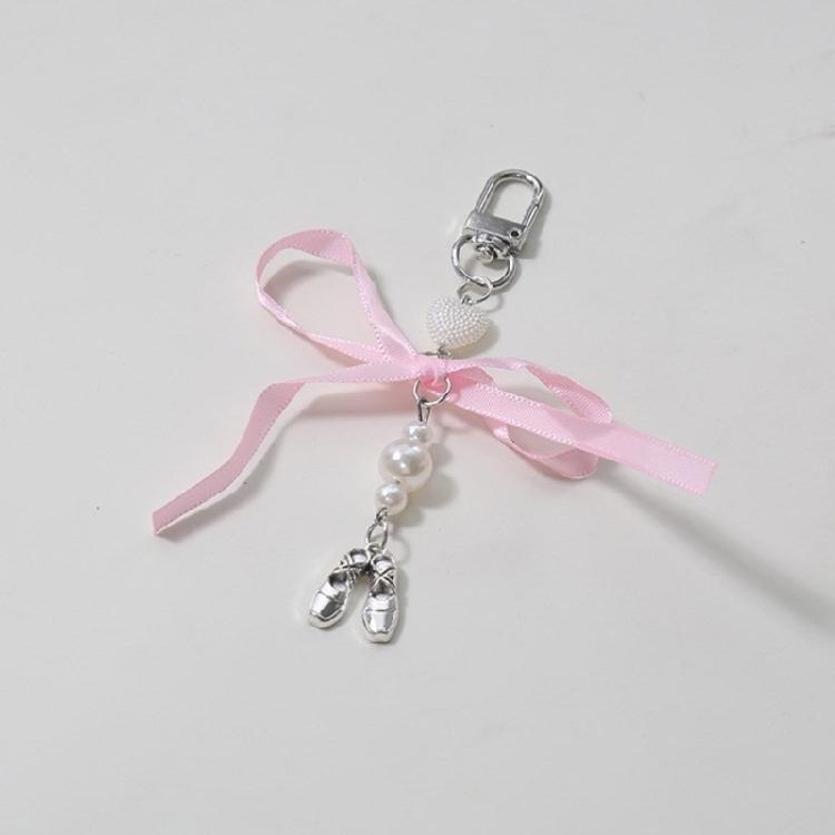 Cute Ballet Shoes Bowknot Keychain Hanging Decorations Keyring Hanging Ornament