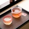 Crystal Glass Side Handle Tea Pitche Chinese Transperent Tea Cup Household Kung Fu Tea Set Accessories Heat-resistant Teaware