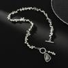CCB Beads Glitter Pendant Bracelet Sliver Color Choker Necklace Elegant Gothic Style Rings  Jewelry
