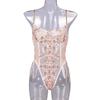 Body Sexy Transparent en Dentelle Broderie Bandage pour Femmes