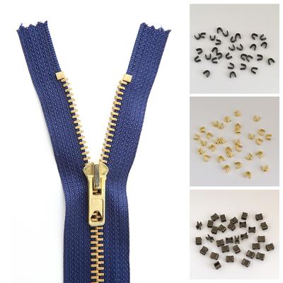 10 st Metall Blixtlåsdragare Hållare Insättningsstift Blixtlås Kit 3# 5# 8# Stoppdel DIY Tillbehör Propp Blixtlås Reparationsverktyg
