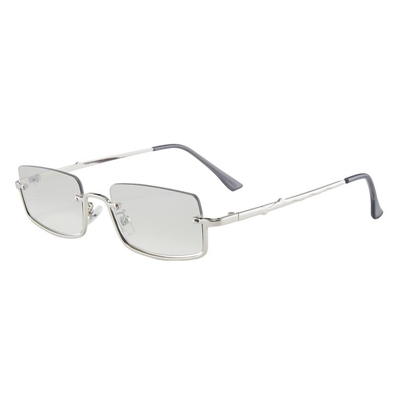 Retro Personalized Women'S Sunglasses Uv Protection Trend Half-Frame Glasses Fashion Versatile Sunglasses Men