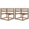 Day and Night - Day and Night Garden Pallet Corner Sofas 2 Units Brown Impregnated Pine
