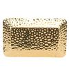 Gold Hammered Rectangle Serving Tray Stainless Steel Decorative Platter Appetizer Tray for Food Fruits Dessert Towel