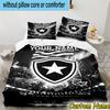 Custom Name Botafogo de Futebol Bedding Set 3PCS Duvet Cover Closure Includes 1 Duvet Cover & 2 Pillowcases for All Seasons Bedroom Decor