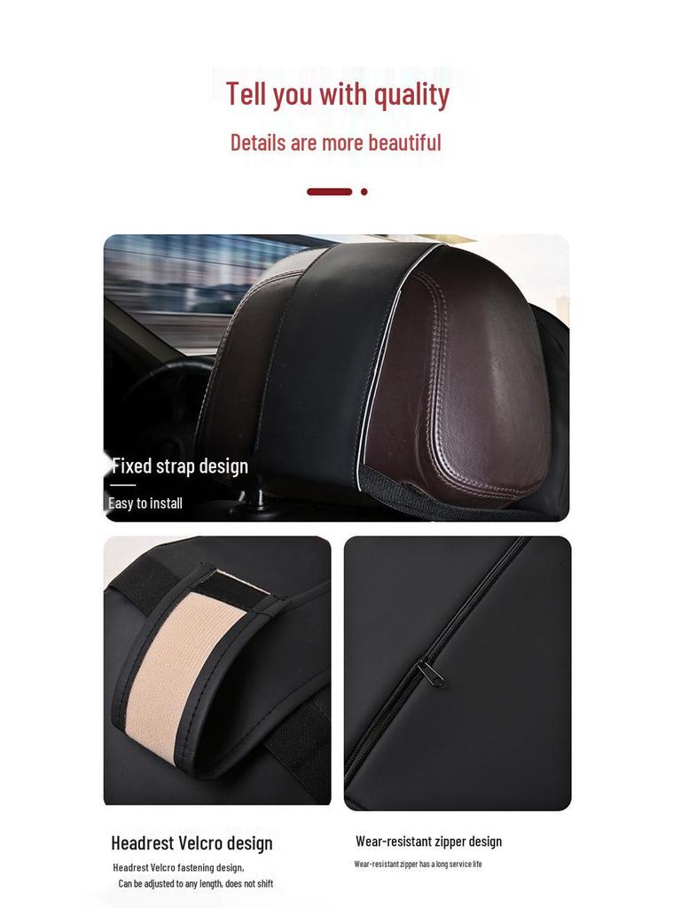 Celoroční polštář pod hlavu a bederní opěrka do auta z paměťové pěny s nappa kůží