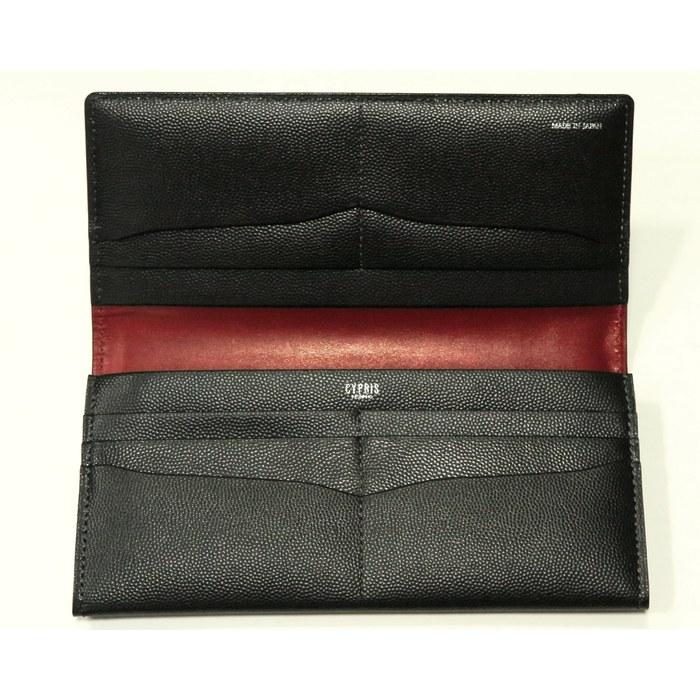 [Cypris] Perla nera Long Wallet (with Coin Purse) 8441 (Black) 19.2cm x 9.2cm