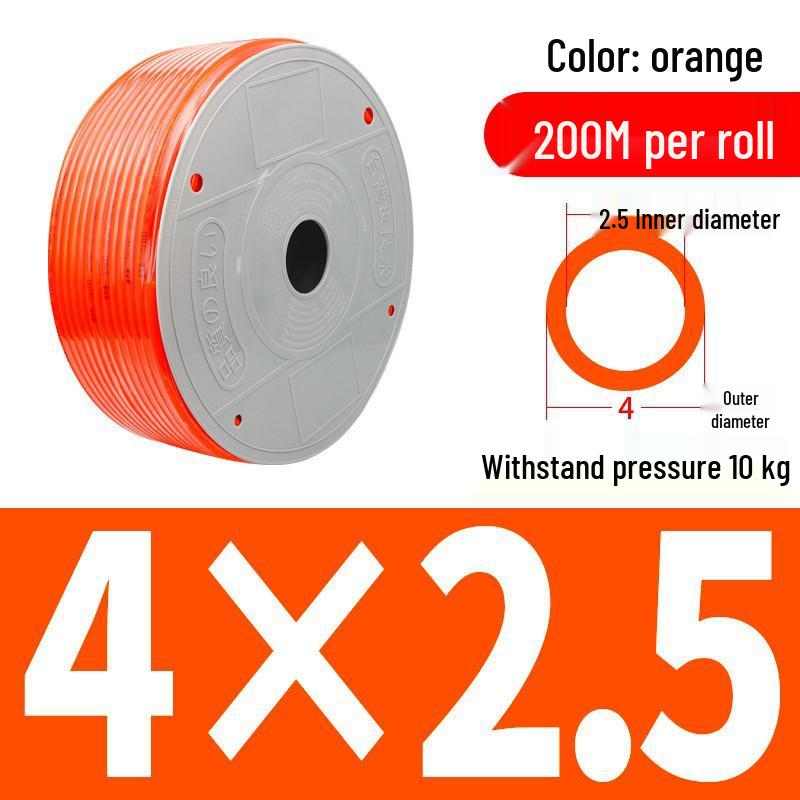 Pressure-Resistant Explosion-Proof PU Air Hose - Flexible, High-Pressure Air Pump Compressor Hose, Transparent Pneumatic, 6MM/12MM.